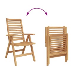 Chaise 4 pcs Marron 64,5 x 52 x 108 cm Bois de teck massif 565696565696