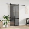 Porte coulissante avec kit de quincaillerie noir 102,5x205 cm 565697565697