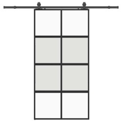 Porte coulissante avec kit de quincaillerie noir 102,5x205 cm 565698565698