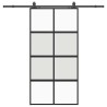 Porte coulissante avec kit de quincaillerie noir 102,5x205 cm 565698565698