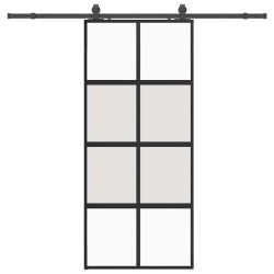 Porte coulissante avec kit de quincaillerie noir 90x205 cm 565699565699