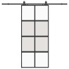Porte coulissante avec kit de quincaillerie noir 90x205 cm 565699565699