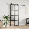 Porte coulissante avec kit de quincaillerie noir 90x205 cm 565699565699