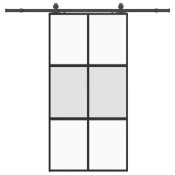 Porte coulissante avec kit de quincaillerie noir 102,5x205 cm 565700565700