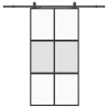 Porte coulissante avec kit de quincaillerie noir 102,5x205 cm 565700565700
