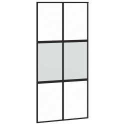 Porte coulissante avec kit de quincaillerie noir 102,5x205 cm 565700565700