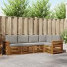 Ensemble de canapé d'angle 5 pcs Gris Naturel et Clair 565706565706