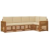 Ensemble de canapé d'angle avec coussin 5 pcs Naturel et Beige 565707565707