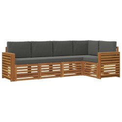 Ensemble de canapé d'angle 5 pcs Naturel et Anthracite 565709565709