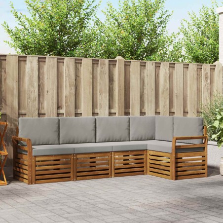 Ensemble de canapé d'angle 5 pcs Gris Naturel et Clair 565710565710