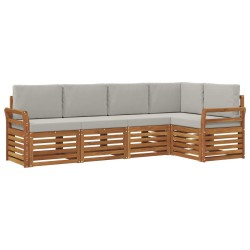 Ensemble de canapé d'angle 5 pcs Gris Naturel et Clair 565710565710