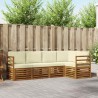 Ensemble de canapé d'angle avec coussin 5 pcs Naturel et Crème 565711565711