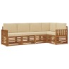 Ensemble de canapé d'angle avec coussin 5 pcs Naturel et Beige 565713565713