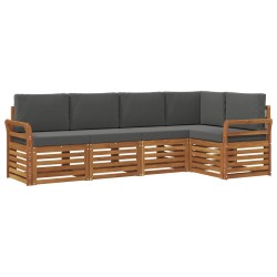 Ensemble de canapé d'angle 5 pcs Naturel et Anthracite 565717565717