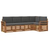 Ensemble de canapé d'angle 5 pcs Naturel et Anthracite 565717565717