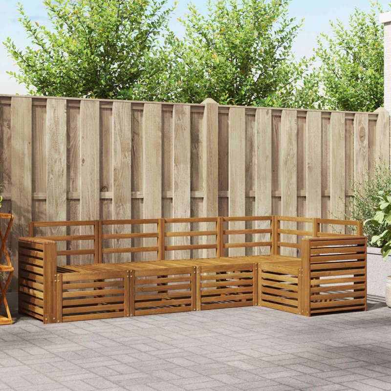 Ensembles de canapés 5 pcs Naturel Bois d'Acacia Massif 565719565719