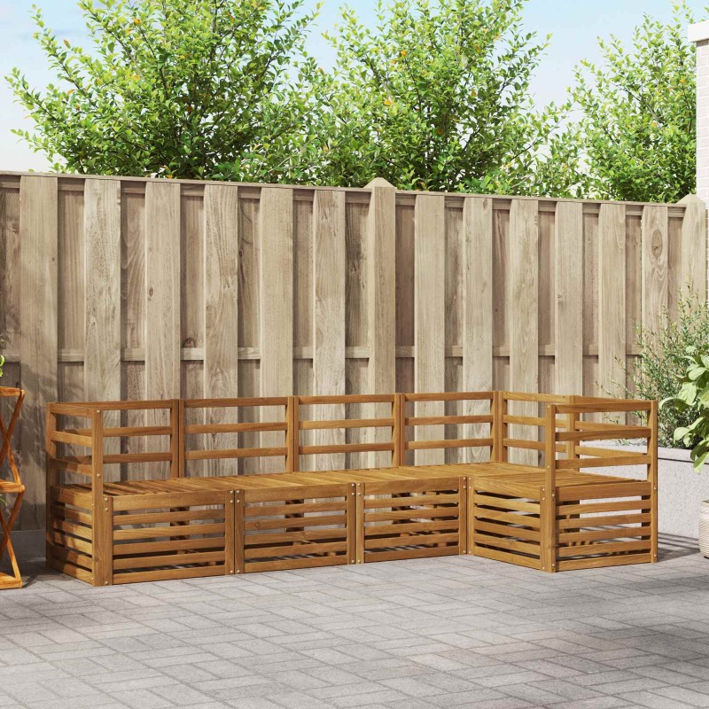 Ensembles de canapés 5 pcs Naturel Bois d'Acacia Massif 565720565720