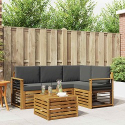 Ensemble de canapés d'extérieur 5 pcs Naturel et Anthracite 565721565721