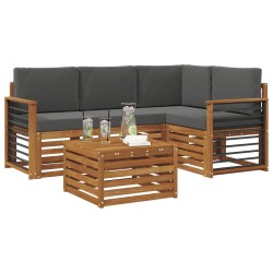 Ensemble de canapés d'extérieur 5 pcs Naturel et Anthracite 565721565721