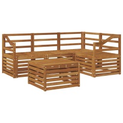 Ensemble de canapés d'extérieur 5 pcs Naturel 565723565723