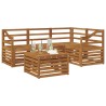 Ensemble de canapés d'extérieur 5 pcs Naturel 565723565723