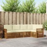 Ensemble de canapé d'angle avec coussin 5 pcs Naturel et Crème 565724565724