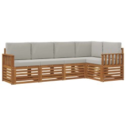 Ensemble de canapé d'angle 5 pcs Gris Naturel et Clair 565729565729