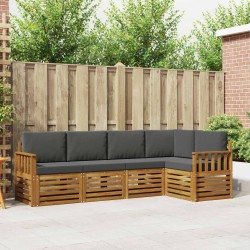 Ensemble de canapé d'angle 5 pcs Naturel et Anthracite 565730565730