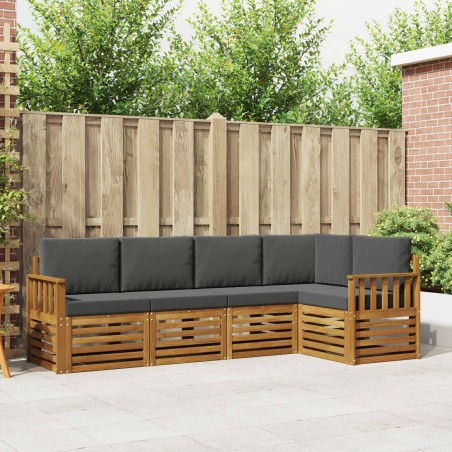Ensemble de canapé d'angle 5 pcs Naturel et Anthracite 565730565730