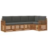 Ensemble de canapé d'angle 5 pcs Naturel et Anthracite 565730565730