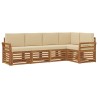 Ensemble de canapé d'angle avec coussin 5 pcs Naturel et Beige 565731565731