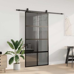 Porte coulissante avec kit de quincaillerie noir 102,5x205 cm 565732565732