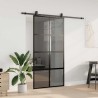 Porte coulissante avec kit de quincaillerie noir 102,5x205 cm 565732565732