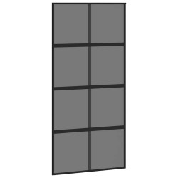 Porte coulissante avec kit de quincaillerie noir 102,5x205 cm 565732565732
