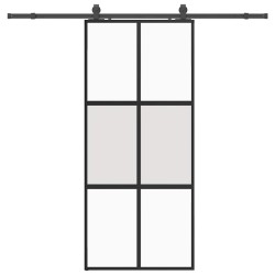 Porte coulissante avec kit de quincaillerie noir 90x205 cm 565733565733