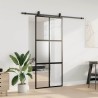 Porte coulissante avec kit de quincaillerie noir 90x205 cm 565733565733