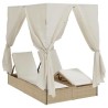 Transat double Réglable Beige 205 x 129 x 200 cm polyrotin 565745565745