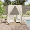 Transat double Réglable Beige 205 x 129 x 200 cm polyrotin 565745565745