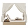 Transat double Réglable Beige 205 x 129 x 200 cm polyrotin 565745565745