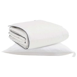 Duvet d'hiver avec oreiller 2 pcs Blanc Plume de canard 565752565752