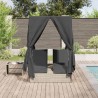 Transat double Réglable Gris clair 205 x 129 x 200 cm polyrotin 565756565756