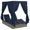 Transat double Réglable Noir 205 x 129 x 200 cm polyrotin 565758565758