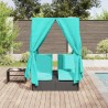 Transat double Réglable Turquoise 205 x 129 x 200 cm polyrotin 565760565760