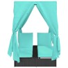 Transat double Réglable Turquoise 205 x 129 x 200 cm polyrotin 565760565760