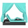 Transat double Réglable Turquoise 205 x 129 x 200 cm polyrotin 565760565760