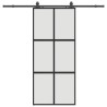 Porte coulissante avec kit de quincaillerie noir 90x205 cm 565763565763