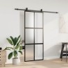 Porte coulissante avec kit de quincaillerie noir 90x205 cm 565763565763