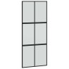 Porte coulissante avec kit de quincaillerie noir 90x205 cm 565763565763