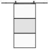 Porte coulissante avec kit de quincaillerie noir 102,5x205 cm 565765565765