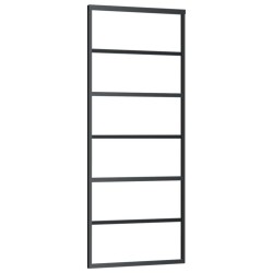 Porte coulissante kit de quincaillerie noir 76x205 cm verre ESG 565766565766